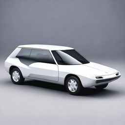 Generate a futuristic Renault 6 car image, originally manufactured in the 1980s, but redesigned with the advanced aesthetic and technology of 2050