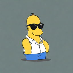 A hilarious cartoon depiction of a banana wearing stylish sunglasses.