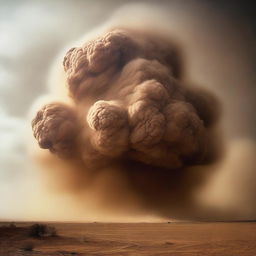 An immense dust cloud in the shape of an aggressive monster, as large as planet Earth.