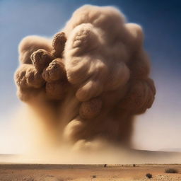 An immense dust cloud in the shape of an aggressive monster, as large as planet Earth.