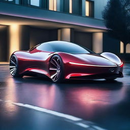 An awe-inspiring futuristic car, with sleek lines, cutting-edge technology and radiant lights.