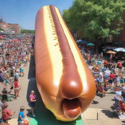 The world's largest hot dog