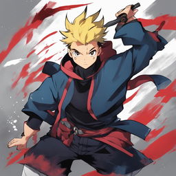 Ash Ketchum completely reimagined in the style of Jujutsu Kaisen, with no elements of Pokemon.