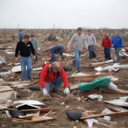 The emergency evacuation team, moving through the wreckage, heartbreakingly comes across the lifeless bodies of citizens