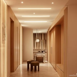 Elegant, unique, and cozy modern interior design for a 2-bedroom, hall, and kitchen house.