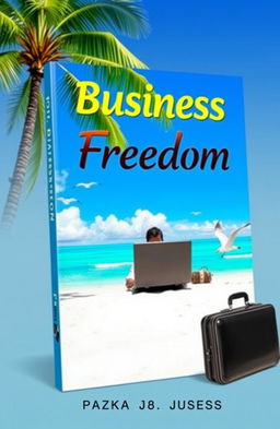 An eBook cover design titled 'Online Business Freedom', featuring a vibrant and motivational theme