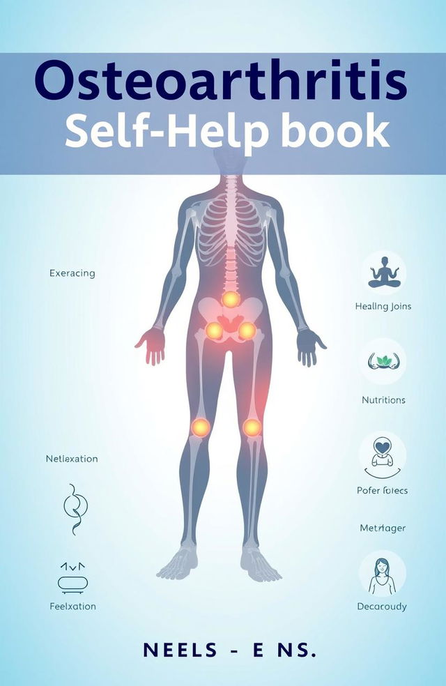 An informative and visually appealing cover design for an Osteoarthritis Self-help handbook