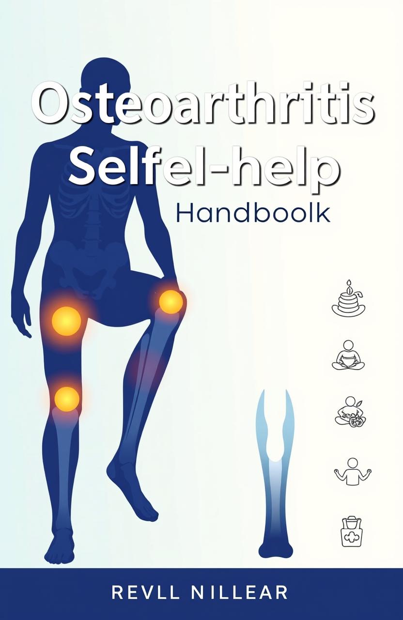 An informative and visually appealing cover design for an Osteoarthritis Self-help handbook