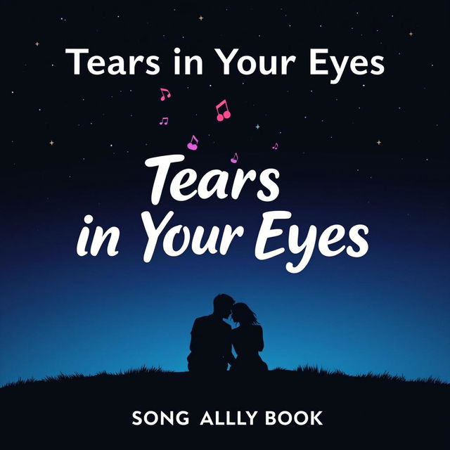 A visually striking cover for a song analysis logbook titled 'Tears in Your Eyes', inspired by the song's emotional lyrics about love, struggle, and change