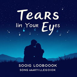 A visually striking cover for a song analysis logbook titled 'Tears in Your Eyes', inspired by the song's emotional lyrics about love, struggle, and change