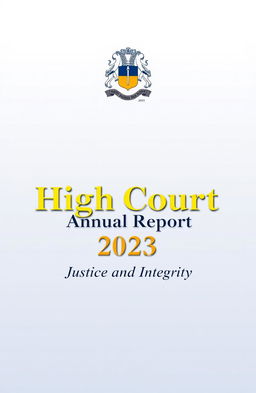 A cover page for a High Court report, featuring the emblem of the High Court prominently at the top center
