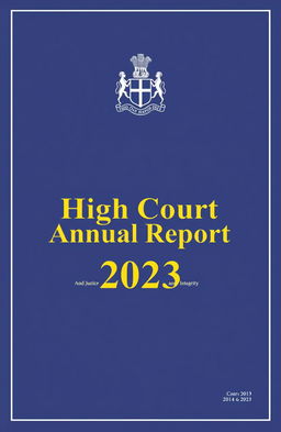A cover page for a High Court report, featuring the emblem of the High Court prominently at the top center