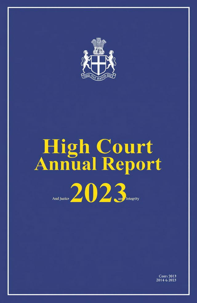 A cover page for a High Court report, featuring the emblem of the High Court prominently at the top center