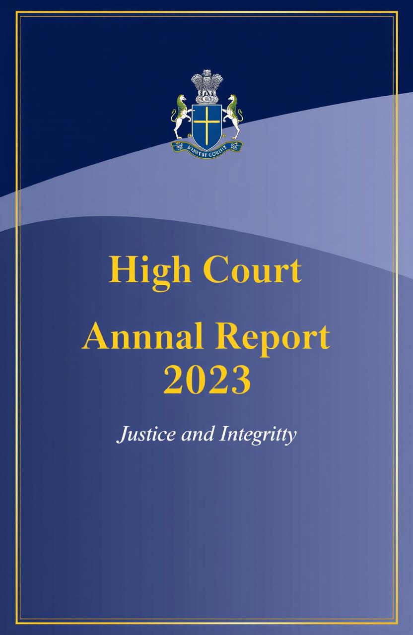 A cover page for a High Court report, featuring the emblem of the High Court prominently at the top center