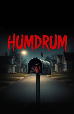 Book cover design for a contemporary horror/thriller titled 'Humdrum'