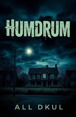 A chilling and evocative book cover for a contemporary horror/thriller titled 'Humdrum'