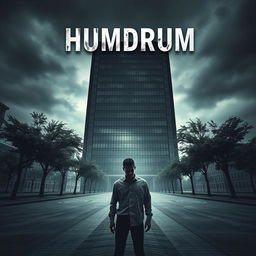 A captivating and eerie book cover for a contemporary horror/thriller titled 'Humdrum'