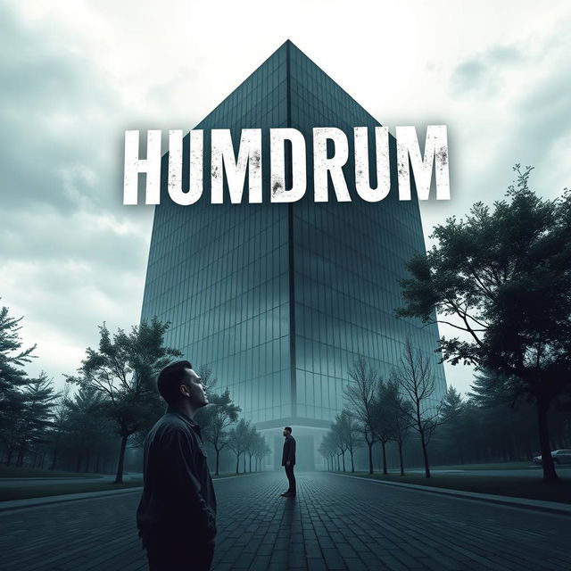 A captivating and eerie book cover for a contemporary horror/thriller titled 'Humdrum'