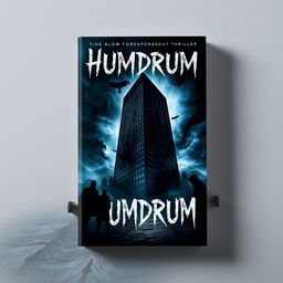 An intense and haunting book cover for a contemporary horror/thriller titled 'Humdrum'