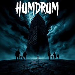 An intense and haunting book cover for a contemporary horror/thriller titled 'Humdrum'