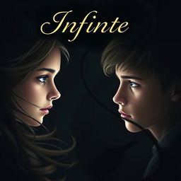 A romantic book cover titled 'Infinite'