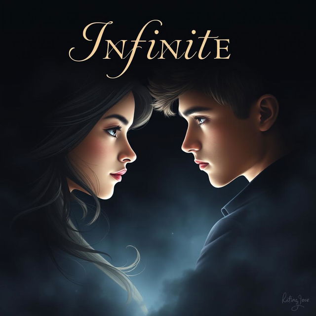 A romantic book cover titled 'Infinite'