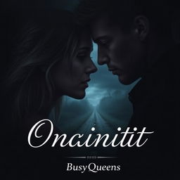 A dark-themed book cover for a romance novel titled 'Инфинит'