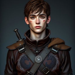 A slender young man standing at 1