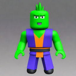 Piccolo from Dragonball as a character in the style of Roblox, without using any Dragonball Z stylistic elements.