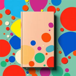 An abstract book cover design characterized by vibrant, eye-catching colors in a pop art style