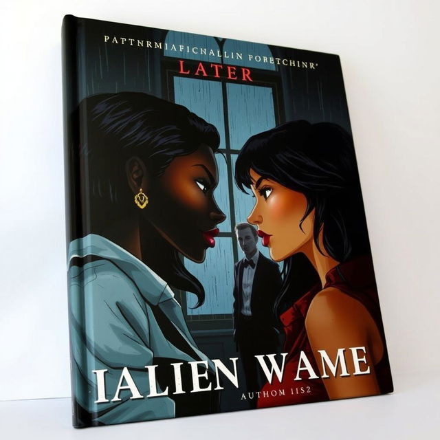 An illustrated art book cover featuring a black woman and an Italian woman engaging in an intense stare-down, their expressions fierce and determined