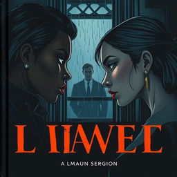 An illustrated art book cover featuring a black woman and an Italian woman engaging in an intense stare-down, their expressions fierce and determined