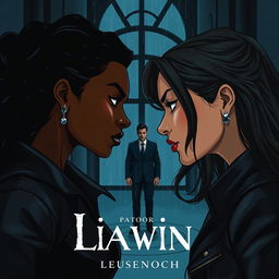 An illustrated art book cover featuring a black woman and an Italian woman engaging in an intense stare-down, their expressions fierce and determined