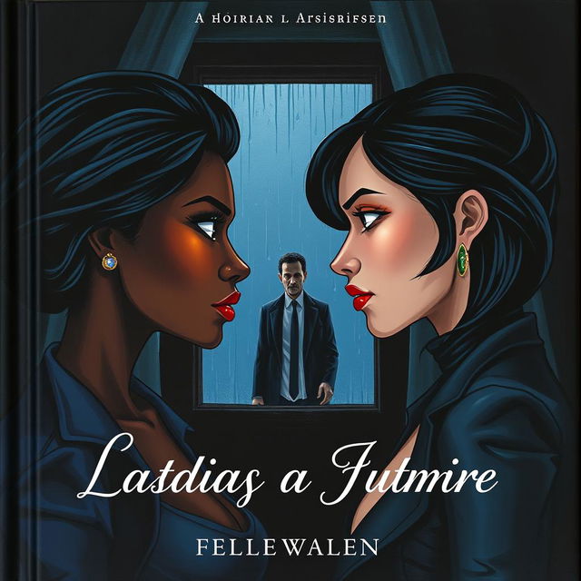 An illustrated art book cover featuring a black woman and an Italian woman locked in an intense stare-down, their expressions conveying determination and tension