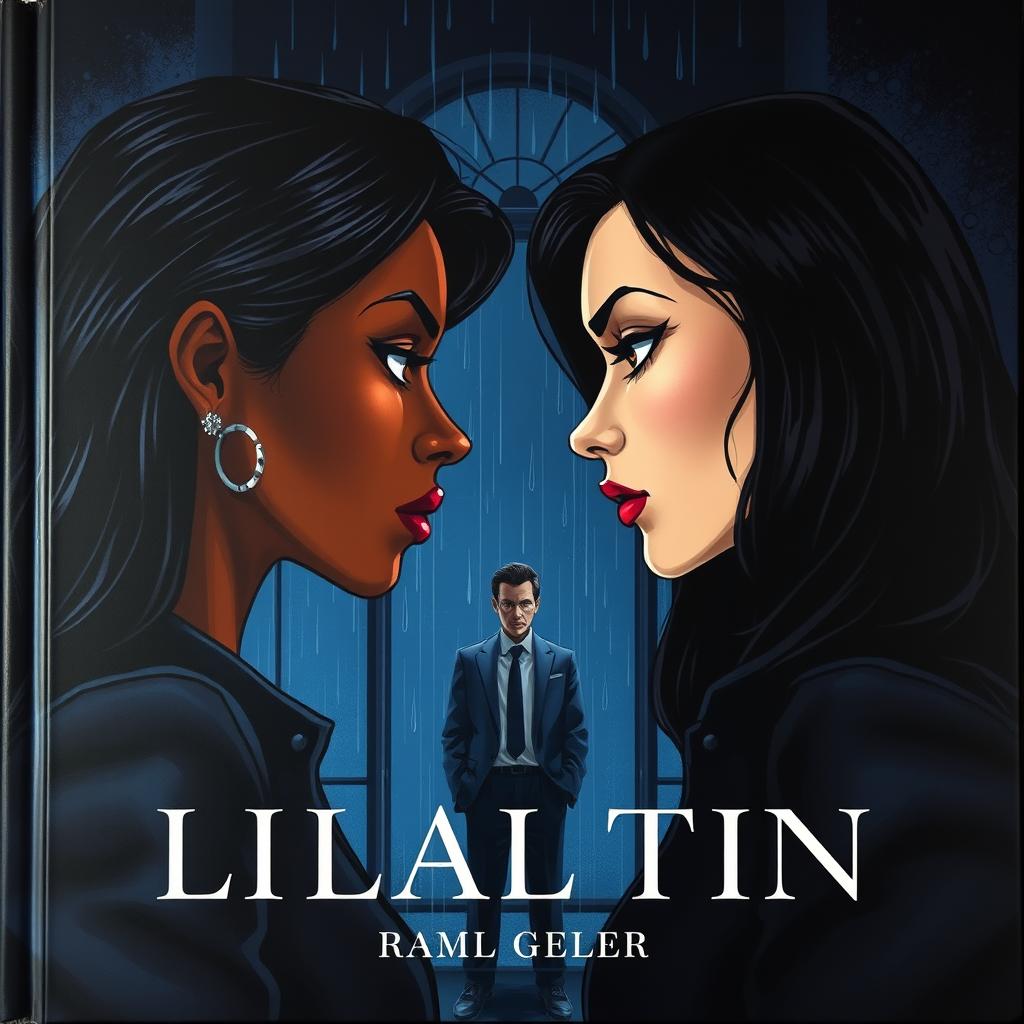 An illustrated art book cover featuring a black woman and an Italian woman locked in an intense stare-down, their expressions conveying determination and tension