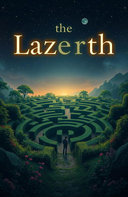 A captivating eBook cover design featuring a complex labyrinth as the central theme