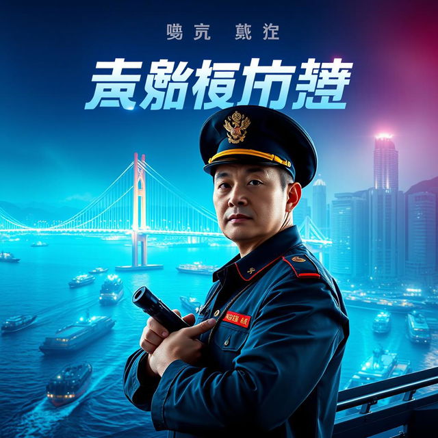 A vibrant movie poster featuring the Assistance Marine Controller (AMC) overseeing operations in the bustling Hong Kong Harbour