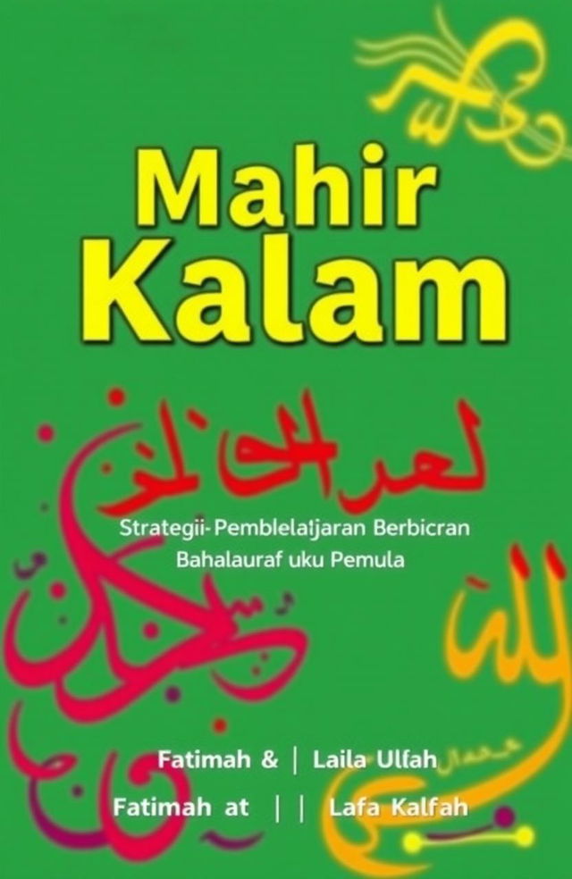 A captivating book cover design for the title 'Mahir Kalam' in large, bold letters at the top