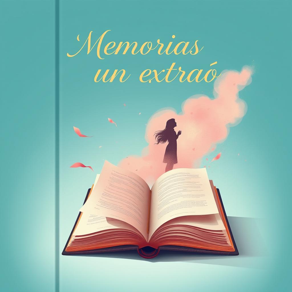 Book cover design for a love and heartbreak theme titled 'Memorias a un extraño'