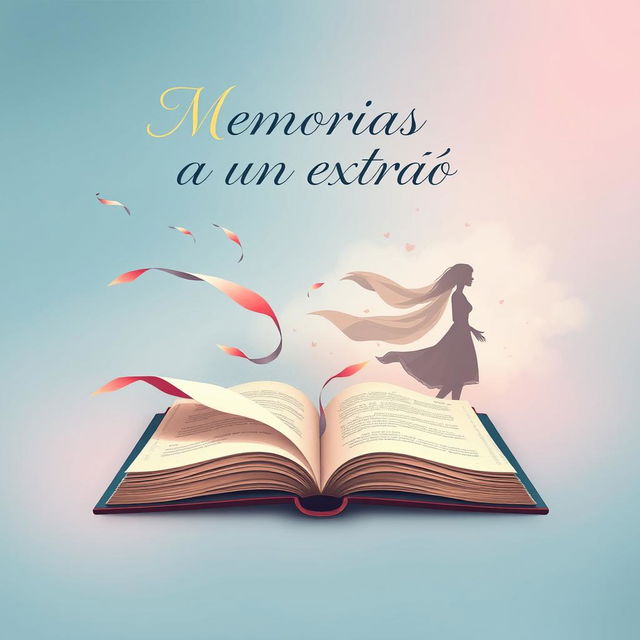 Book cover design for a love and heartbreak theme titled 'Memorias a un extraño'