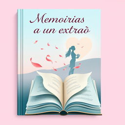 Book cover design for a love and heartbreak theme titled 'Memorias a un extraño'