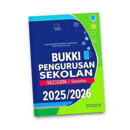 A visually engaging cover design for a school management book for the academic session 2025/2026, prominently featuring elements of digital technology