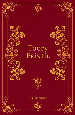 A book cover design featuring a rich maroon color scheme
