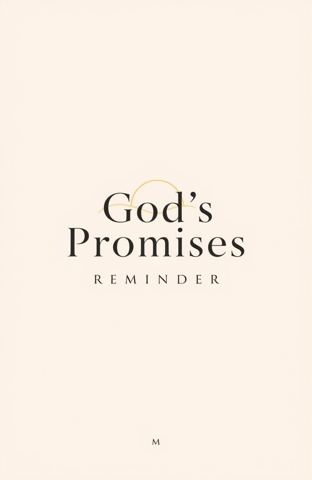 A minimalistic and modern book cover design titled 'God's Promises Reminder'