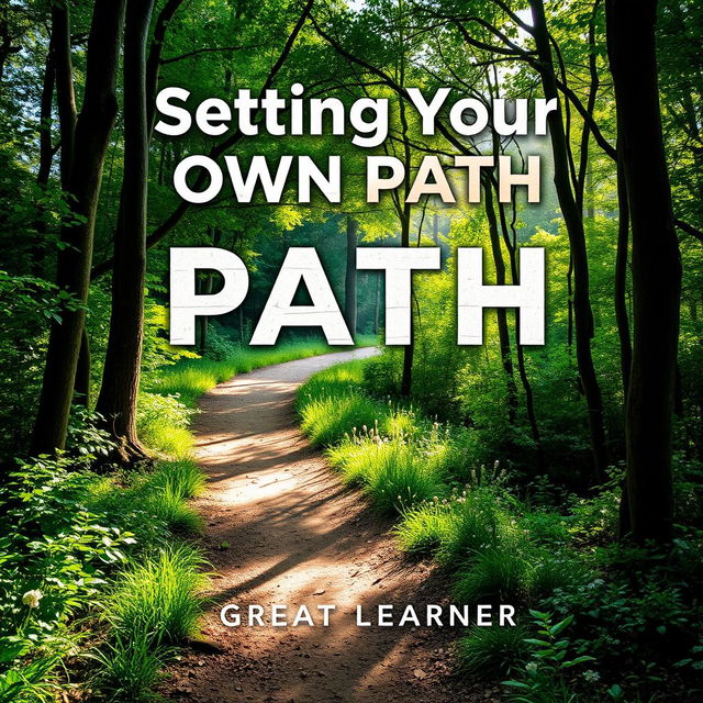 A striking book cover for "Setting Your Own Path" by "Great Learner"