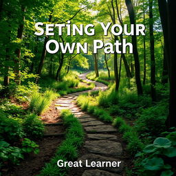 A striking book cover for "Setting Your Own Path" by "Great Learner"