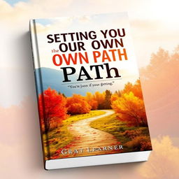 A captivating book cover for "Setting Your Own Path" by "Great Learner"