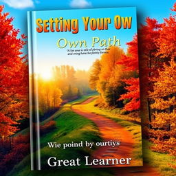 A captivating book cover for "Setting Your Own Path" by "Great Learner"