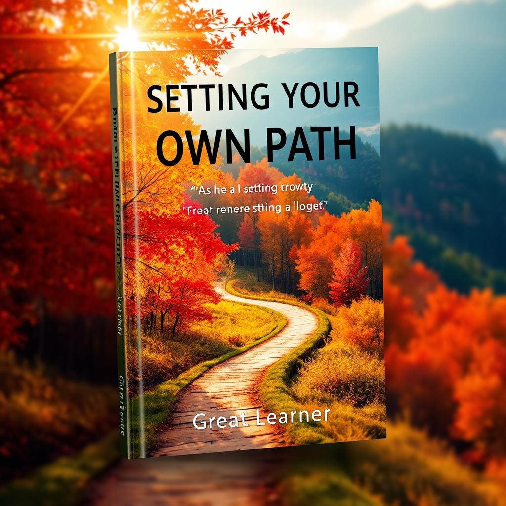 A captivating book cover for "Setting Your Own Path" by "Great Learner"