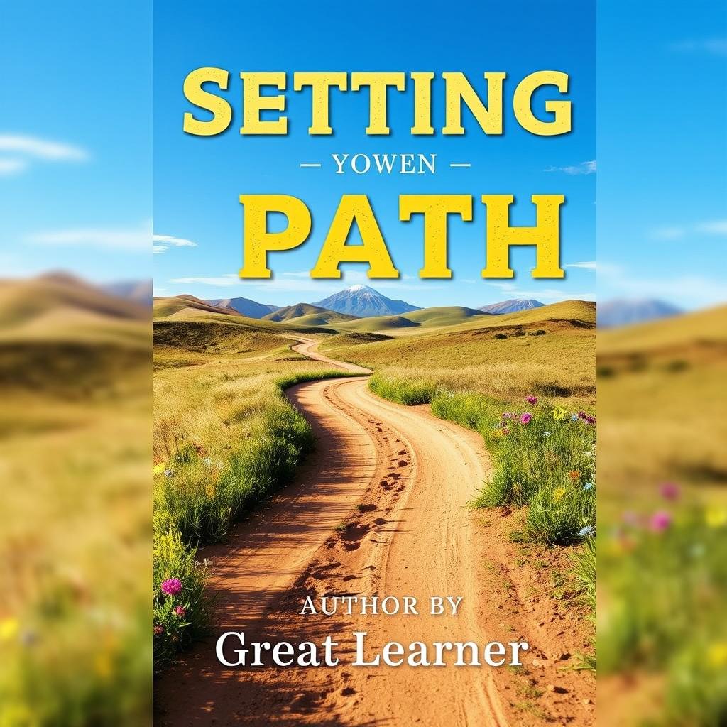 A visually appealing book cover for "Setting Your Own Path" by "Great Learner"